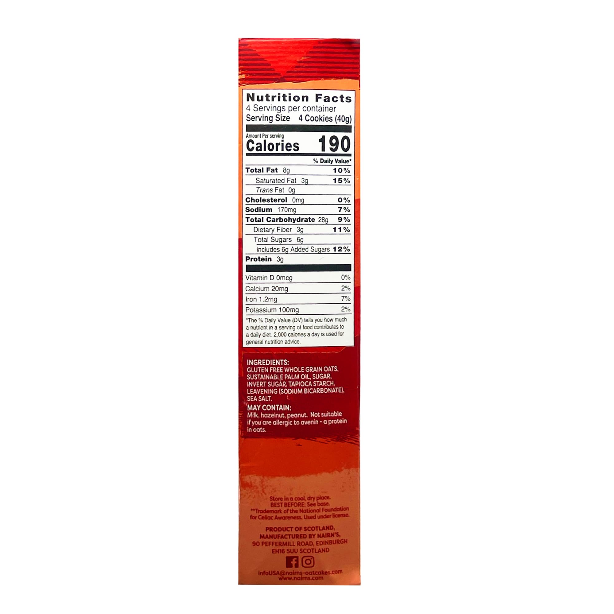Oatmeal Grahams Gluten Free 5.64 Ounces (Case of 12)