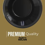 Exquisite Party Solids 12 Oz Black Plastic Bowls Disposable Bowls for Hot Food Soup 100 Pcs - For Soup, Salad, Cereal, Desserts & Party Supplies