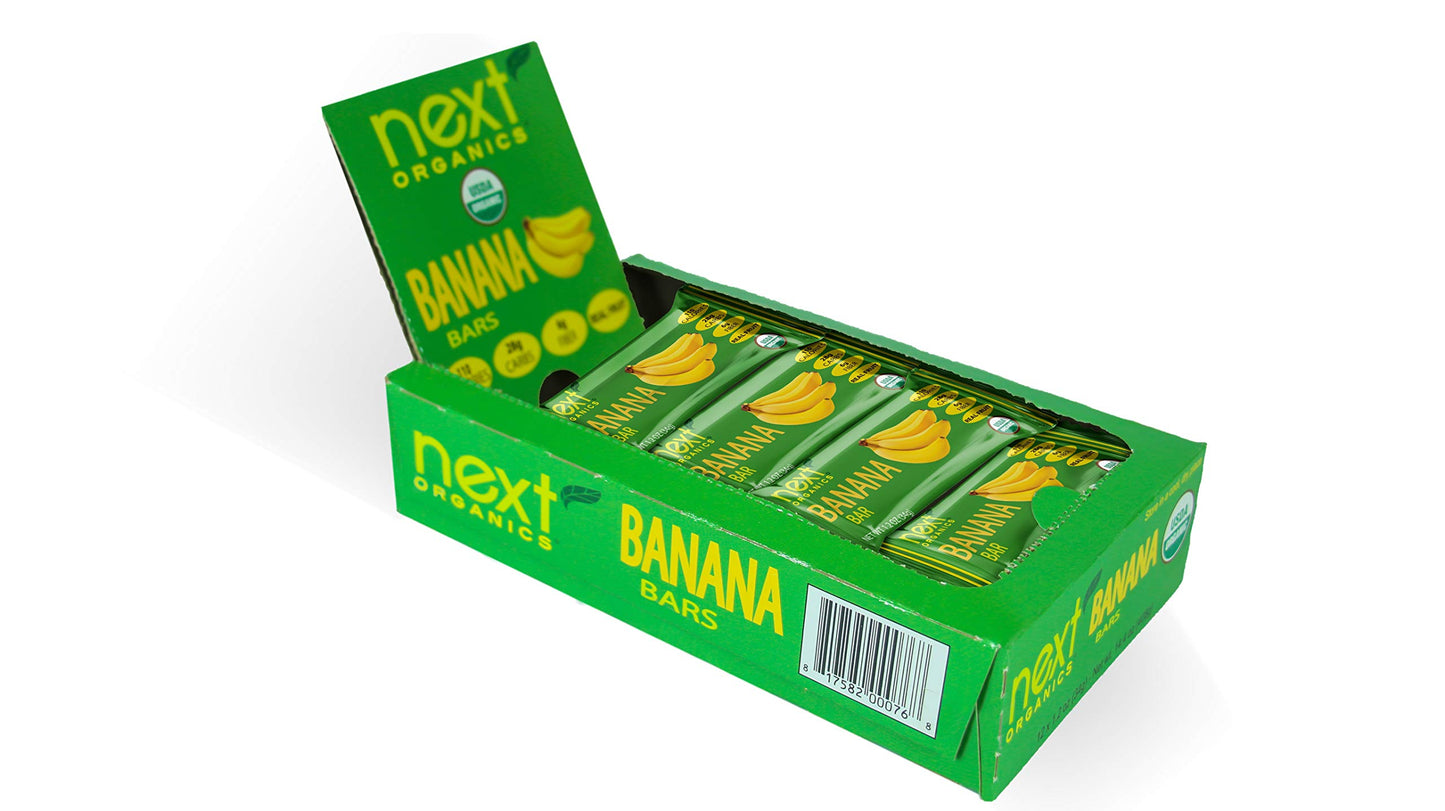 Next Organics Dried Banana Bar, 12 Count