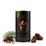 Huries Dark Chocolate Covered Dates with Almonds, Individually Wrapped Gourmet Stuffed Date Candy, Turkish Dessert Snack, 200 g