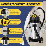 Wtobybt Carpet Cleaner, 110V 1049W 40L Carpet Cleaning Machine Multi-Purpose Wet Dry Upright Vacuum Floor Shampooer Machine with 3 Vacuuming Head