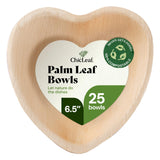 Chic Leaf Palm Leaf Bowls - Mini Disposable Heart Shaped Bamboo Style Plates - Paper Plates Alternative for Weddings & Parties - Compostable, Bridal