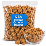 Peanut Caramel Candy Squares, Crunchy Old-Fashioned Sweet Treat, 6 lb Bag