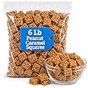 Peanut Caramel Candy Squares, Crunchy Old-Fashioned Sweet Treat, 6 lb Bag