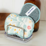 Bright Habits Sponge Set in Blossom Blue - Set of 2 Super Absorbent Washable Reusable Cleaning Sponges Made from Recycled Materials, Durable Eco