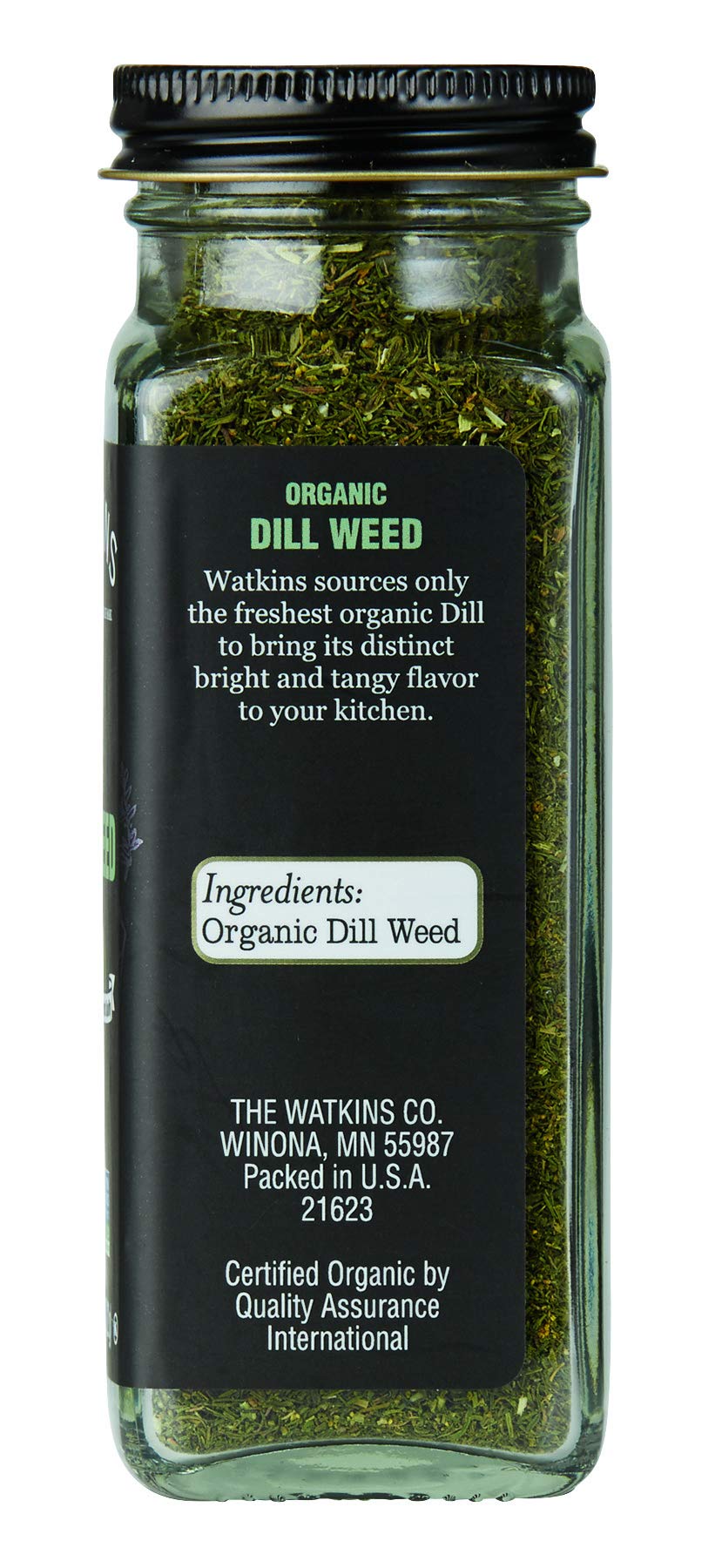 Watkins Organic Dill Weed, Non-GMO, Kosher, 0.78 Ounce, 1-Pack