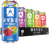 RYSE Fuel Energy Drink - Variety Pack - Sugar Free, Gluten Free & Vegan - 200mg Natural Caffeine, Taurine & Choline for Focus & Energy - No Artificial