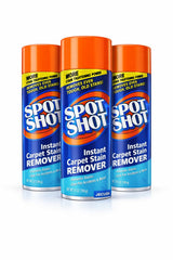Spot Shot Carpet Stain Remover Spray - Powerful Cleaner for Carpet, Upholstery & Rugs- Removes Pet Odors, Coffee, Wine, Grease- Foam Aerosol (3 Pk)