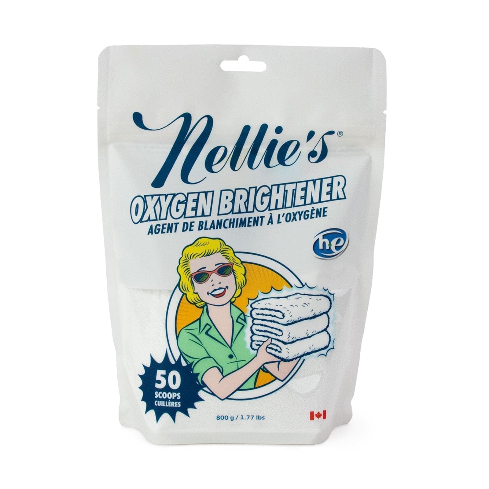 Nellie’s Laundry Bundle - 400 Load Laundry Soda & Two 50 Load Oxygen Brighteners - Powdered Detergent for Long-Lasting Freshness - HE & Standard
