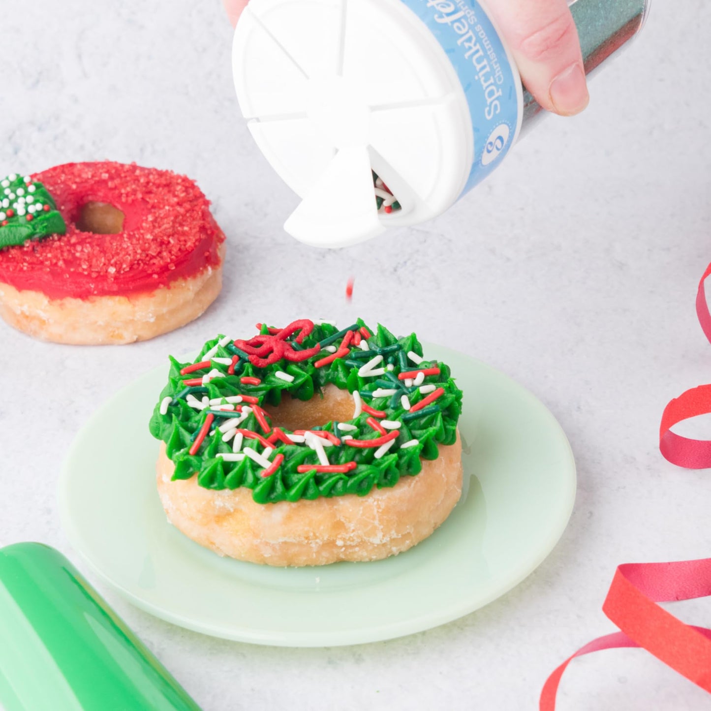 Sweets Indeed Christmas Sprinkles Mix - 6-Cell Holiday Assortment 6.45 oz | Edible Jimmies, Nonpareils & Sugar Pearls for Decorating Christmas