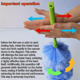 4 Pack Washable Electrostatic Duster, Extendable Pole 25" to 55", Feather Duster for Cleaning, Electrostatic Feather Duster