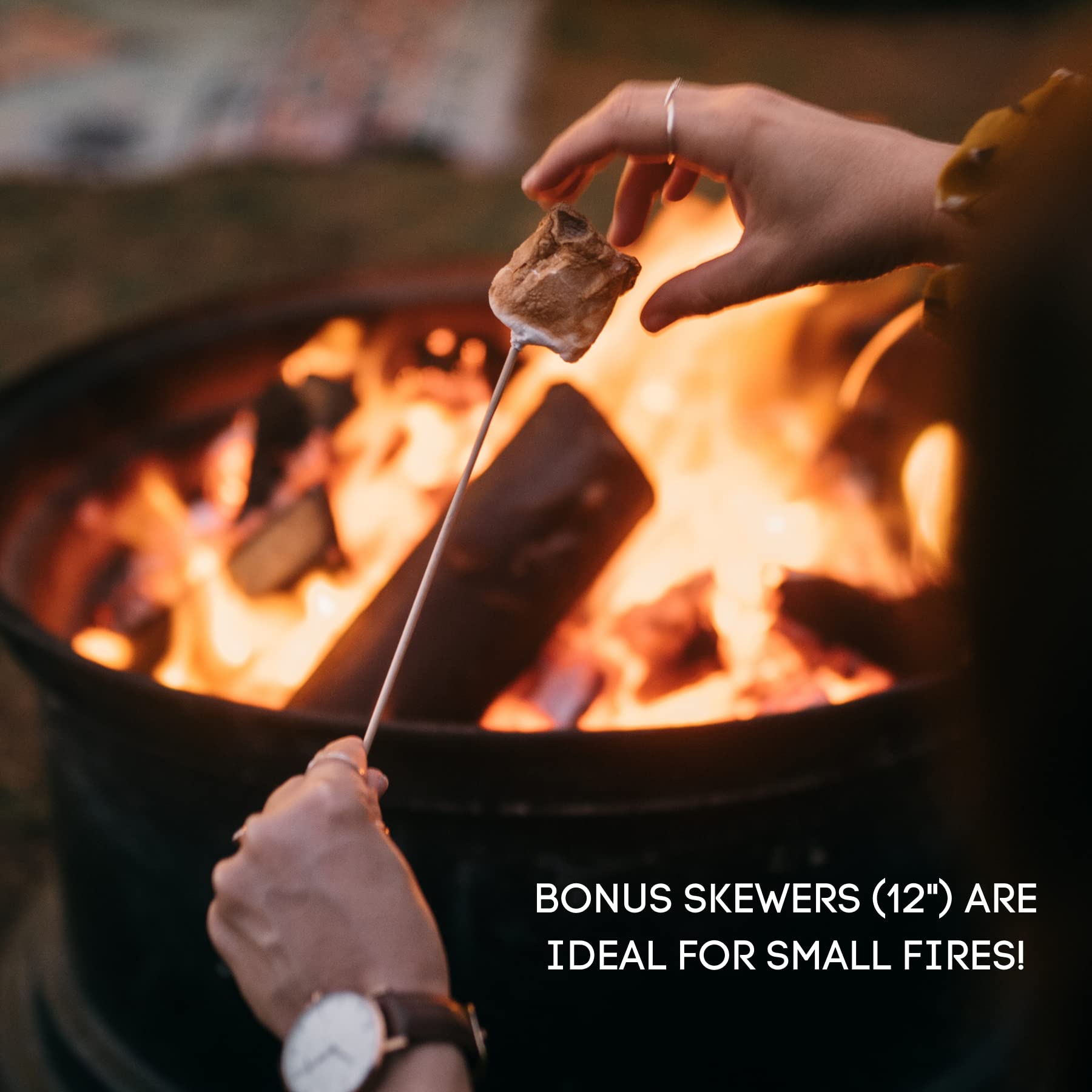 2 Pounds of Large White Marshmallows with Bonus Roasting Sticks - Made with Natural Vanilla, No Artificial Flavors - Great for Campfires, S'Mores