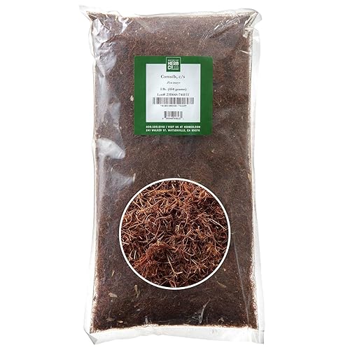 Cornsilk Cut & Sifted, by Herb Co, Zea Mays, Maize Tassel, from Albania, Kosher, for Tea, Capsules, Skin Washes & Poultices, 1 lb