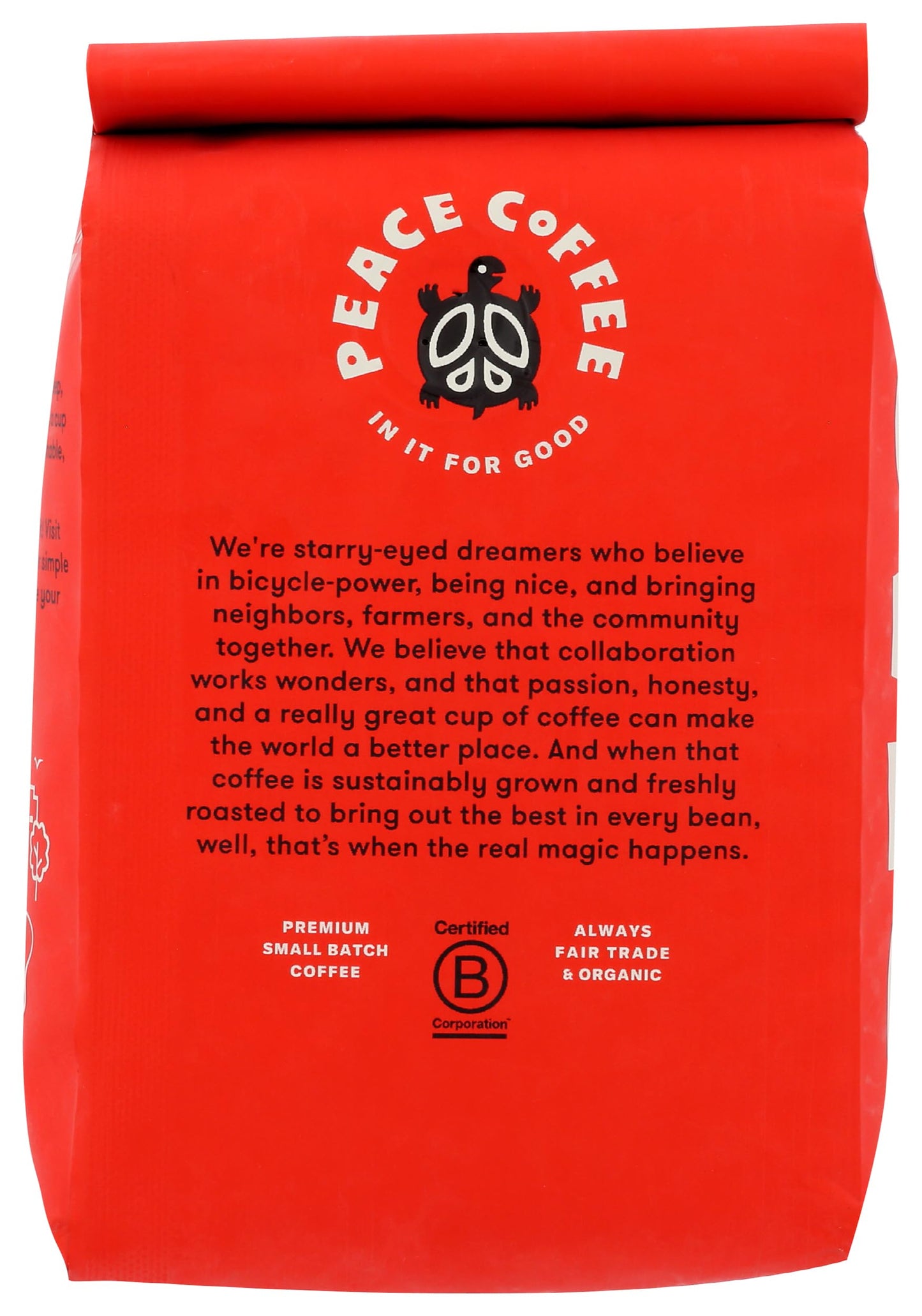 Peace Coffee, Birchwood Organic Whole Bean, 12 Ounce