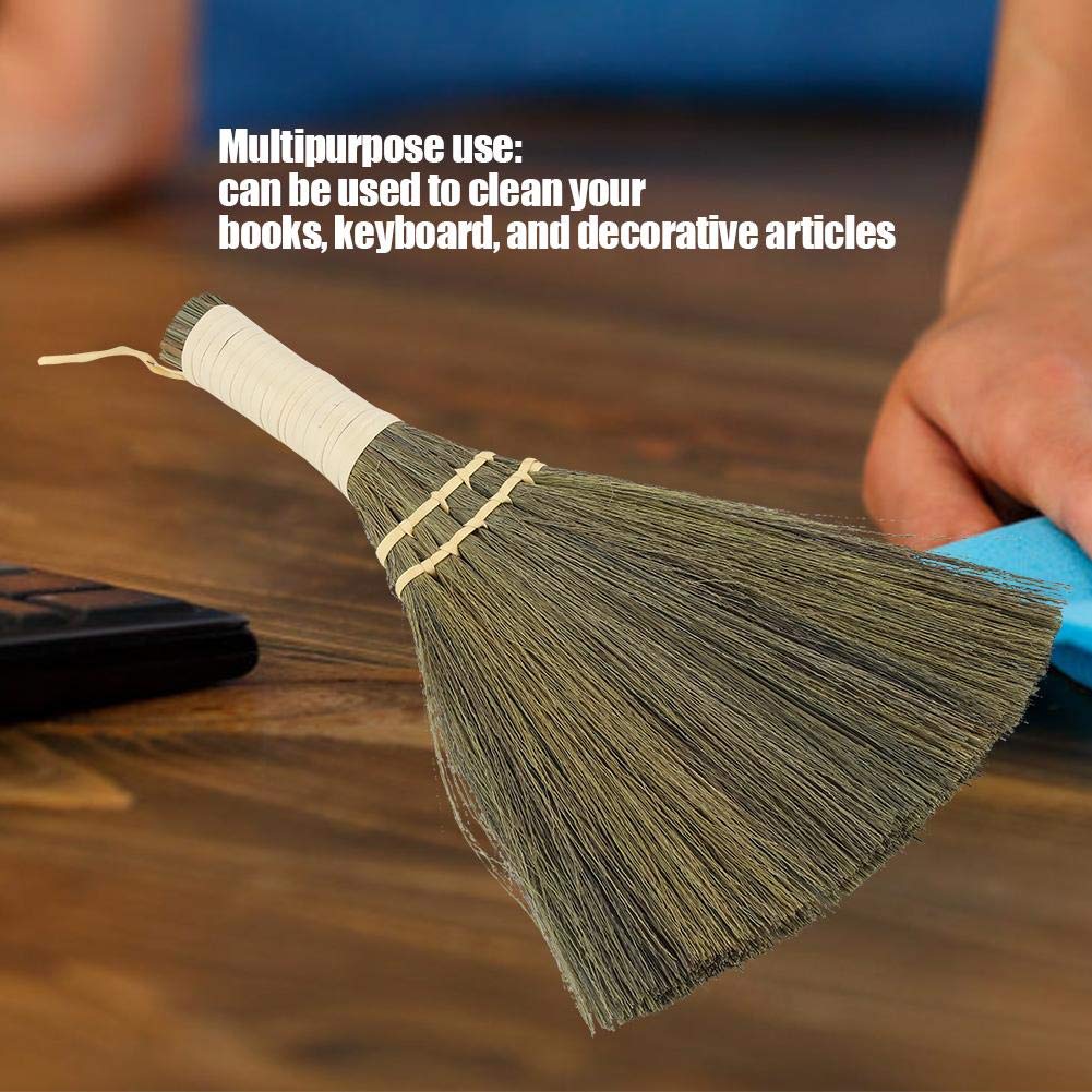Duster, Household Manual Straw Braided Small Broom Dust Brush Delicate Duster Handmade Dust Floor Cleaning Sweeping Broom