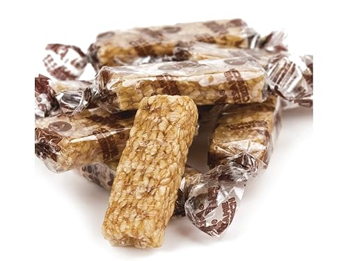 Joyva Sesame Crunch - Small Individually-Wrapped Crunchy Sesame Candy Bars with Honey - Bite-Size On-The-Go Sweet Snacks - Kosher, Parve, No Gluten or
