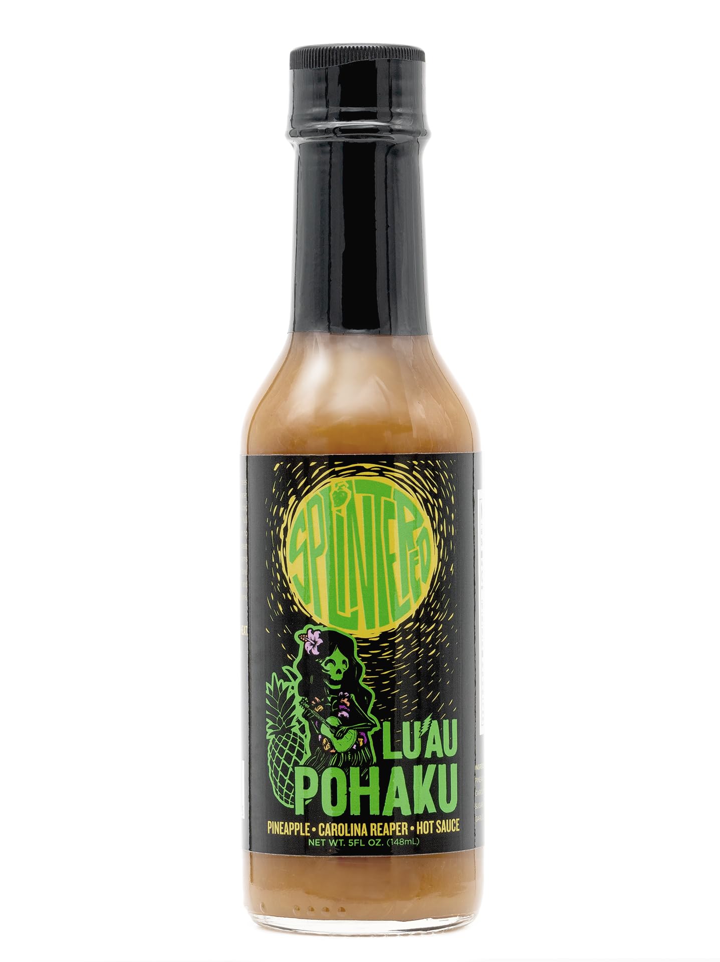 Lu'au Pohaku Pineapple Hot Sauce - 1st Place 2025 Scovie Awards - Carolina Reaper Heat with Tropical Flavor - Small Batch, 5 oz by Splintered Sauce