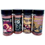 B's Rubs BBQ Seasoning Gift Set, 4 Pack Premium Spice Collection with Rough Cut, Big Time BBQ, Batch #9, Original Smoked Rub, 5.5 oz Each