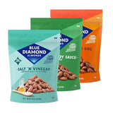 Blue Diamond Almonds Bold Variety Pack - Salt N' Vinegar, Habanero BBQ, and Wasabi & Soy Sauce Flavored Snack Nuts, 16 Oz Resealable Bags (Pack of 3)