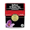 Buddha Teas - Saffron & Green Tea - For Health & Wellbeing - Wild Crafted Tea - With Antioxidants & Minerals - Clean Ingredients - Caffeinated - OU