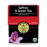 Buddha Teas - Saffron & Green Tea - For Health & Wellbeing - Wild Crafted Tea - With Antioxidants & Minerals - Clean Ingredients - Caffeinated - OU