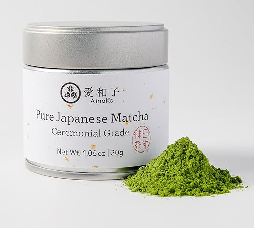 AinaKo Ceremonial Grade Matcha Powder (30g / 1.06 oz) - First Harvest Japanese Matcha from Kagoshima, Japan - Smooth, Full-Bodied, No Harsh Bitterness