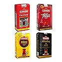 ÇAYKUR Premium Turkish Black Tea Bundle, Filiz, Caycicegi, Altinbas & Rize, Traditional Loose Leaf Black Tea, Set of 4 each 500g / 17.6 Oz