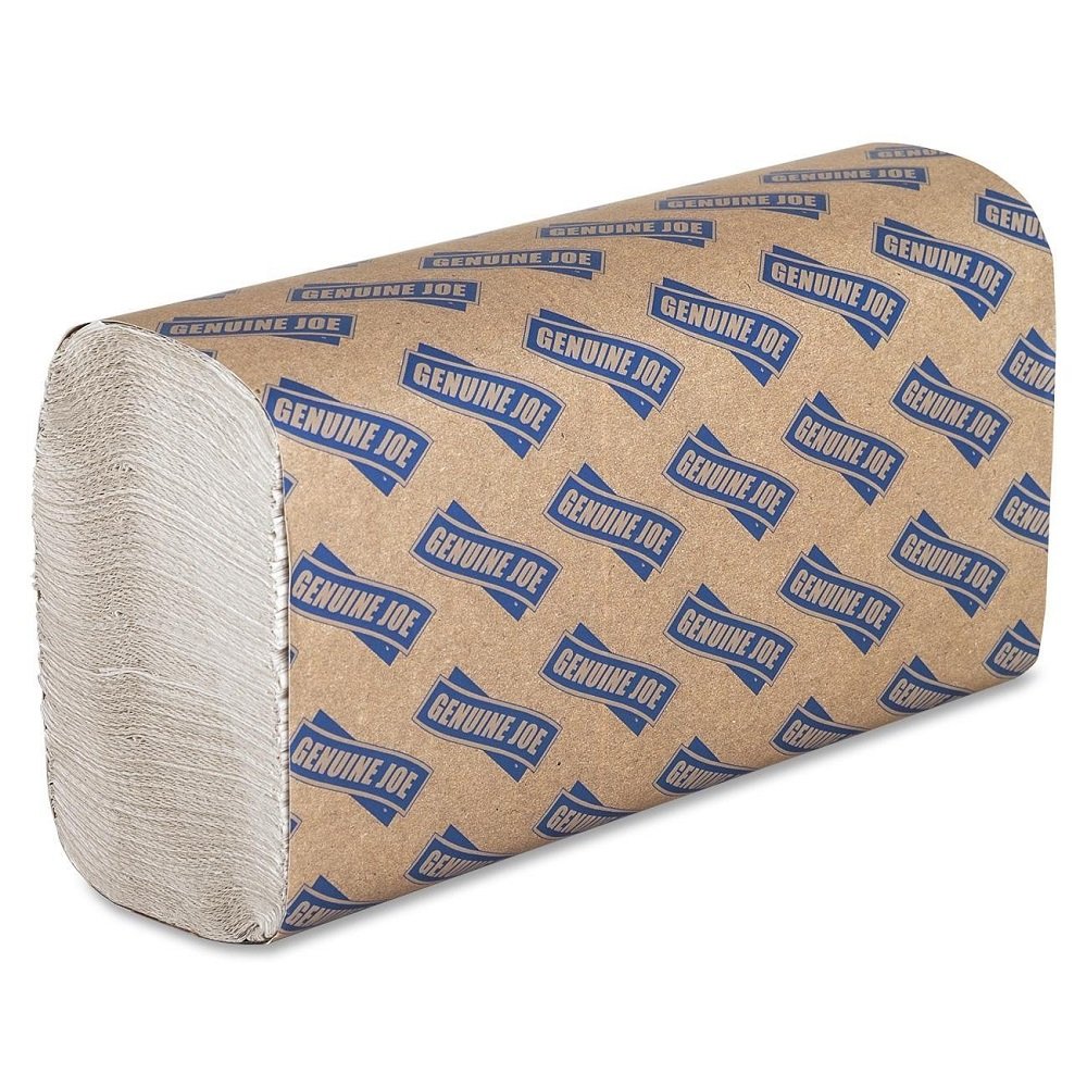 Genuine Joe GJO21100 Multifold Towels, 9.5" x 9.10", 32 Clips of 250 Sheets