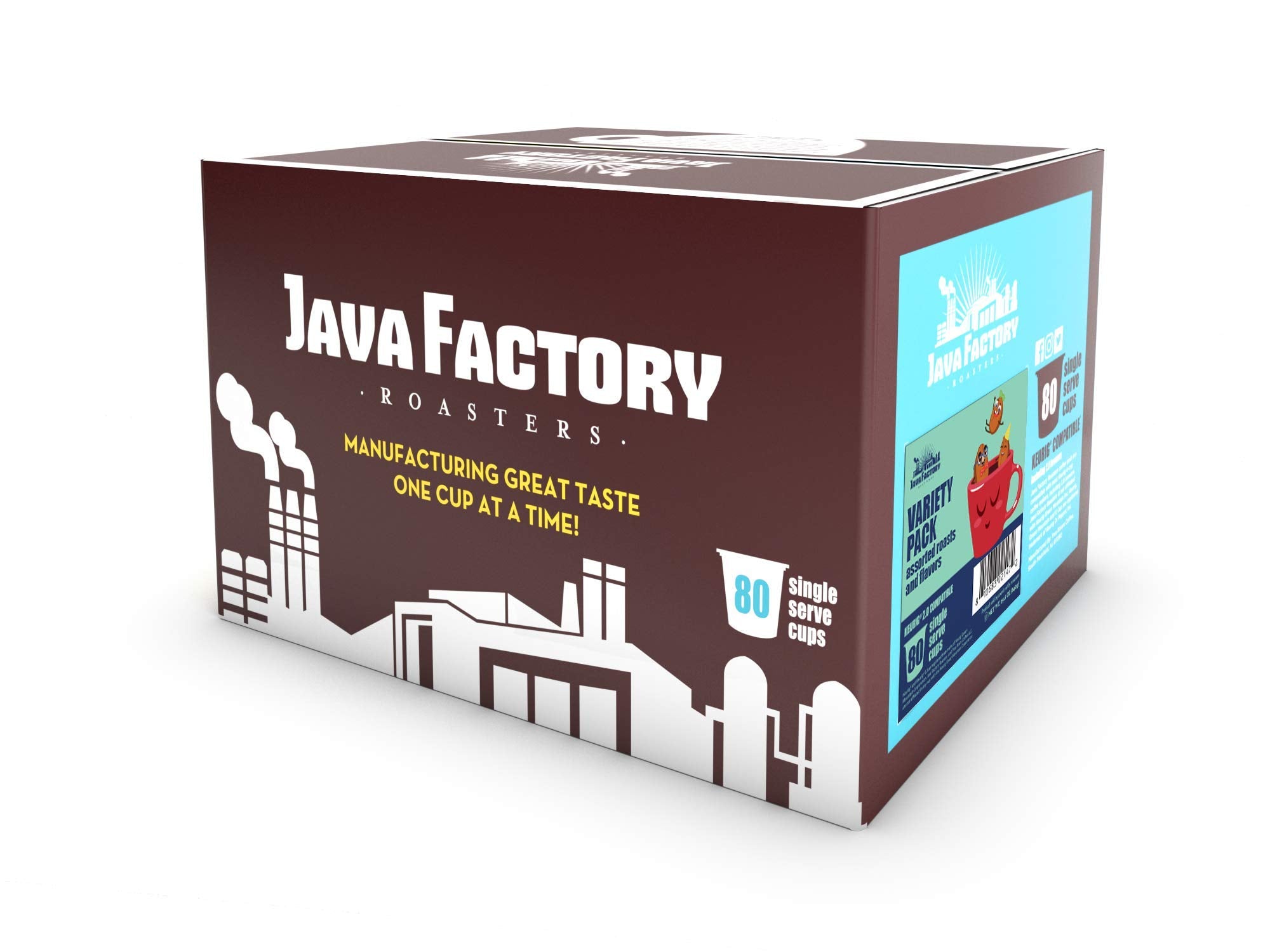 Java Factory Coffee Pods Compatible with K Cup Brewers Including 2.0, Assorted Variety Pack, 80 Count