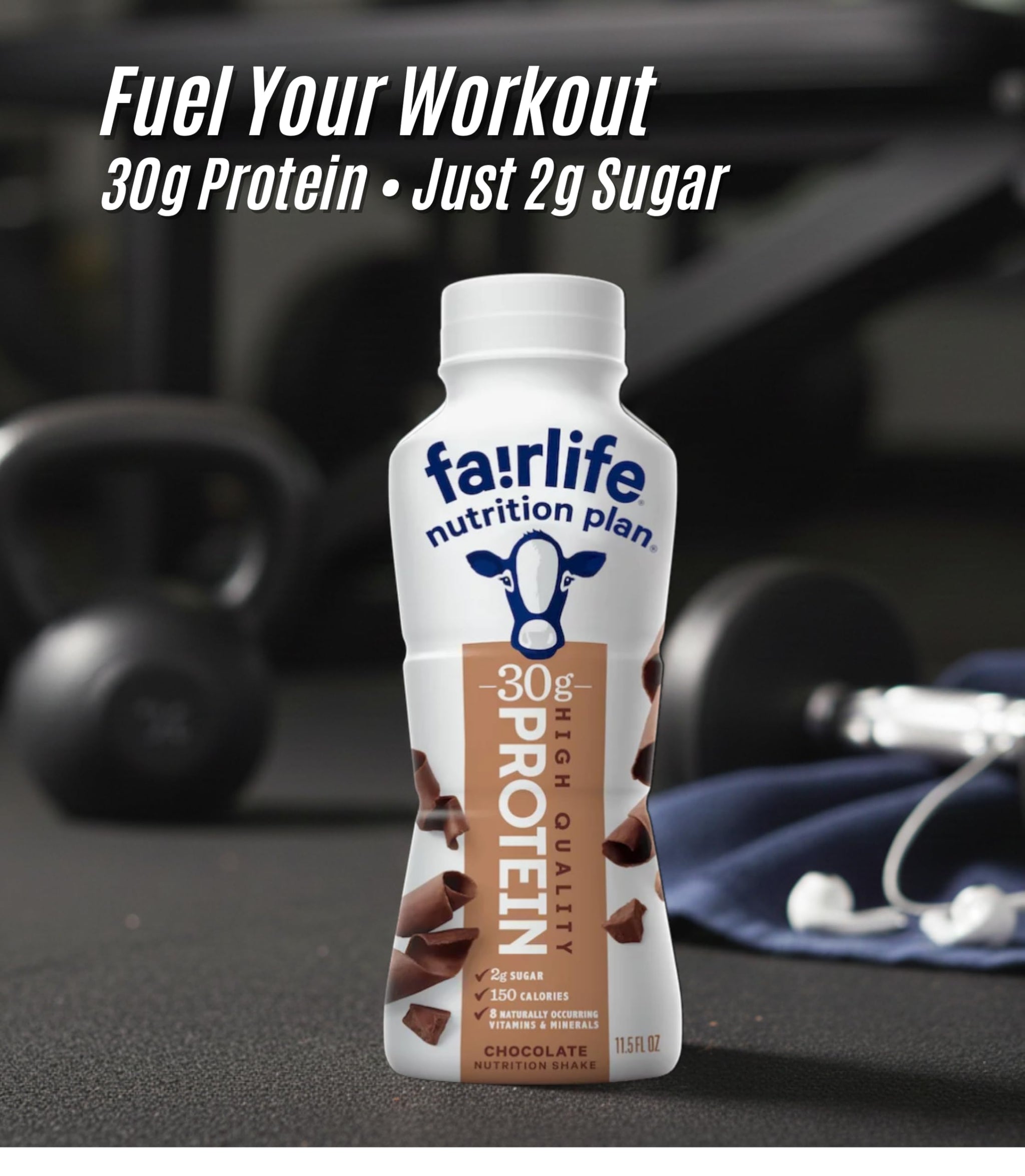 Fairlife Protein Shakes Chocolate - Pack of 15 (30g Protein, 11.5 fl oz Each) - Exclusive Bulk Pack Packaged by Nuvèro·Homz
