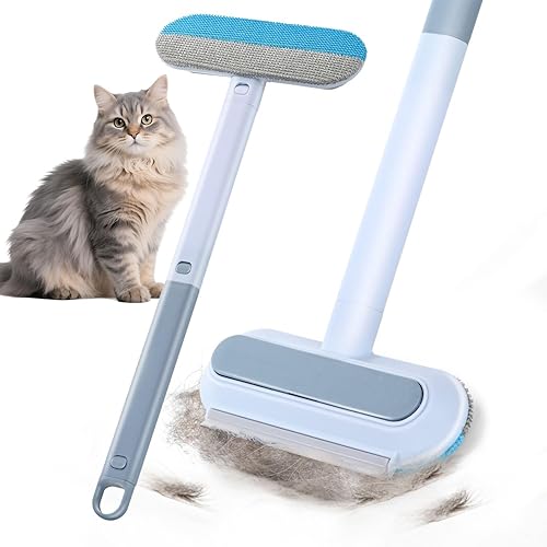 Multifunctional Pet Hair Remover Tool for Furniture, Reusable Washable Dog and Cat Hair Lint Removal Brush, 4 in 1 17.3Inch Extendable, Adjustable
