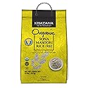 Organic Sona Masoori Rice by Khazana in 10 lb Bag - Aromatic and Flavorful Indian Grain - Non-GMO, Gluten Free, Kosher, Cholesterol Free