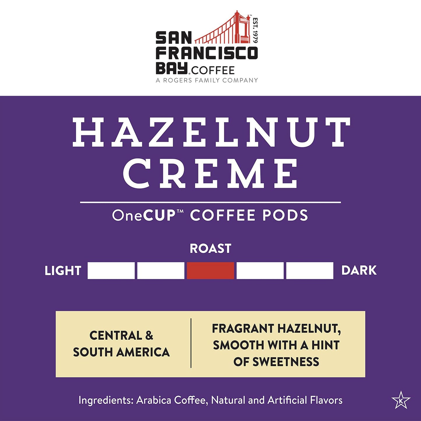 Hazelnut Creme Coffee | SF Bay Onecup Single Serve Coffee Pods (72 Count)