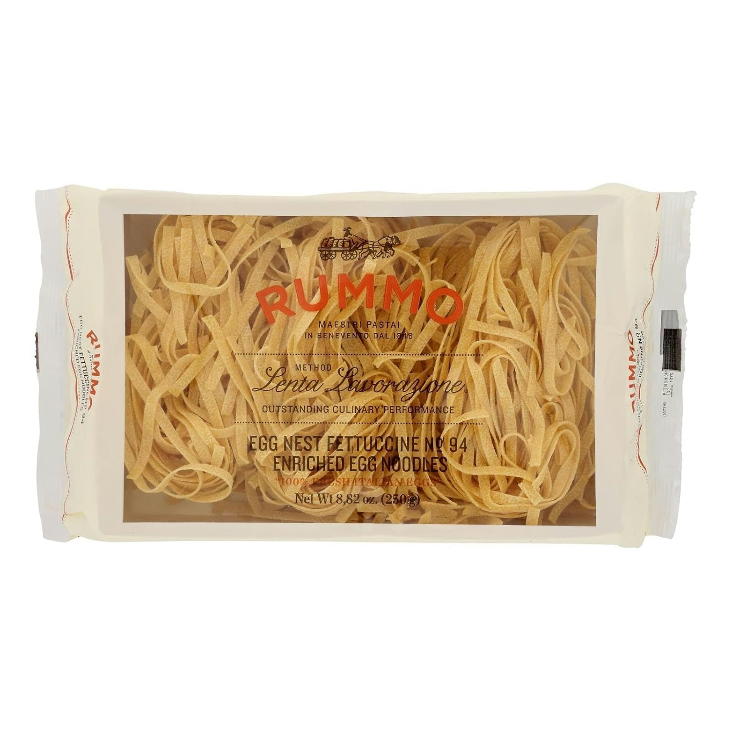Rummo Egg Noodles Variety Pack - 6 Pack (0.55 lb Boxes) - Pappardelle & Fettuccine - Imported Italian Pasta - Premium Durum Wheat Egg Pasta
