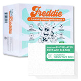 Freddie Laundry Detergent Sheets - Recyclable Packaging - No Mess Strips (Value Box (180 Loads), Frosty Mountain)