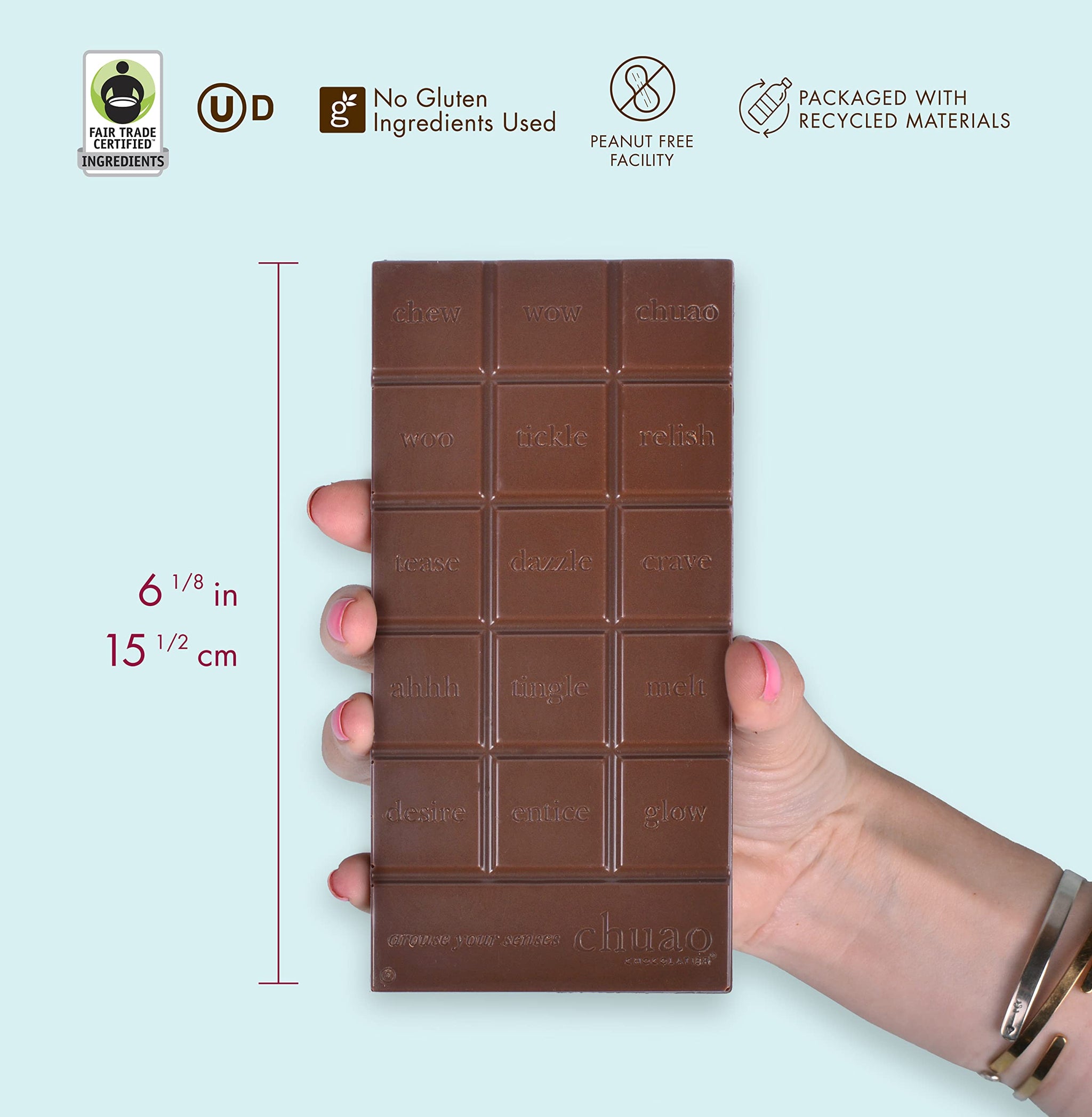 Chuao Chocolatier Baconluxious Chocolate with Plant-Based Bacon Gourmet Milk Bars | Vegetarian |For Gift Baskets, Birthday, Thank You, Care Package| 3