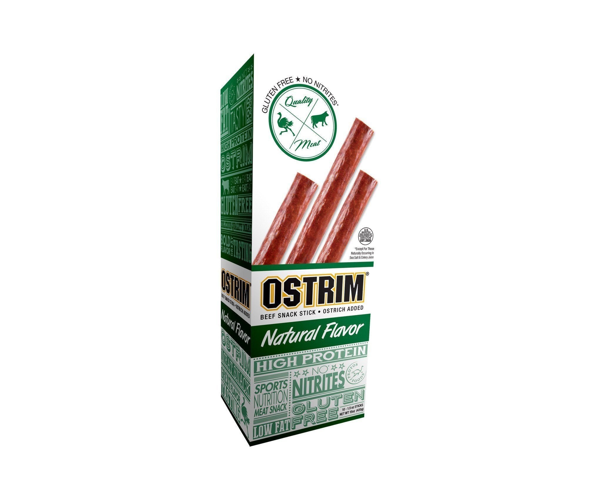Protos Foods Ostrim Natural - 10 Sticks