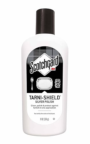 Scotchgard Tarni-Shield Silver Polish, Clean, Polish & Protect Against Tarnish in One Application, 8 Ounces