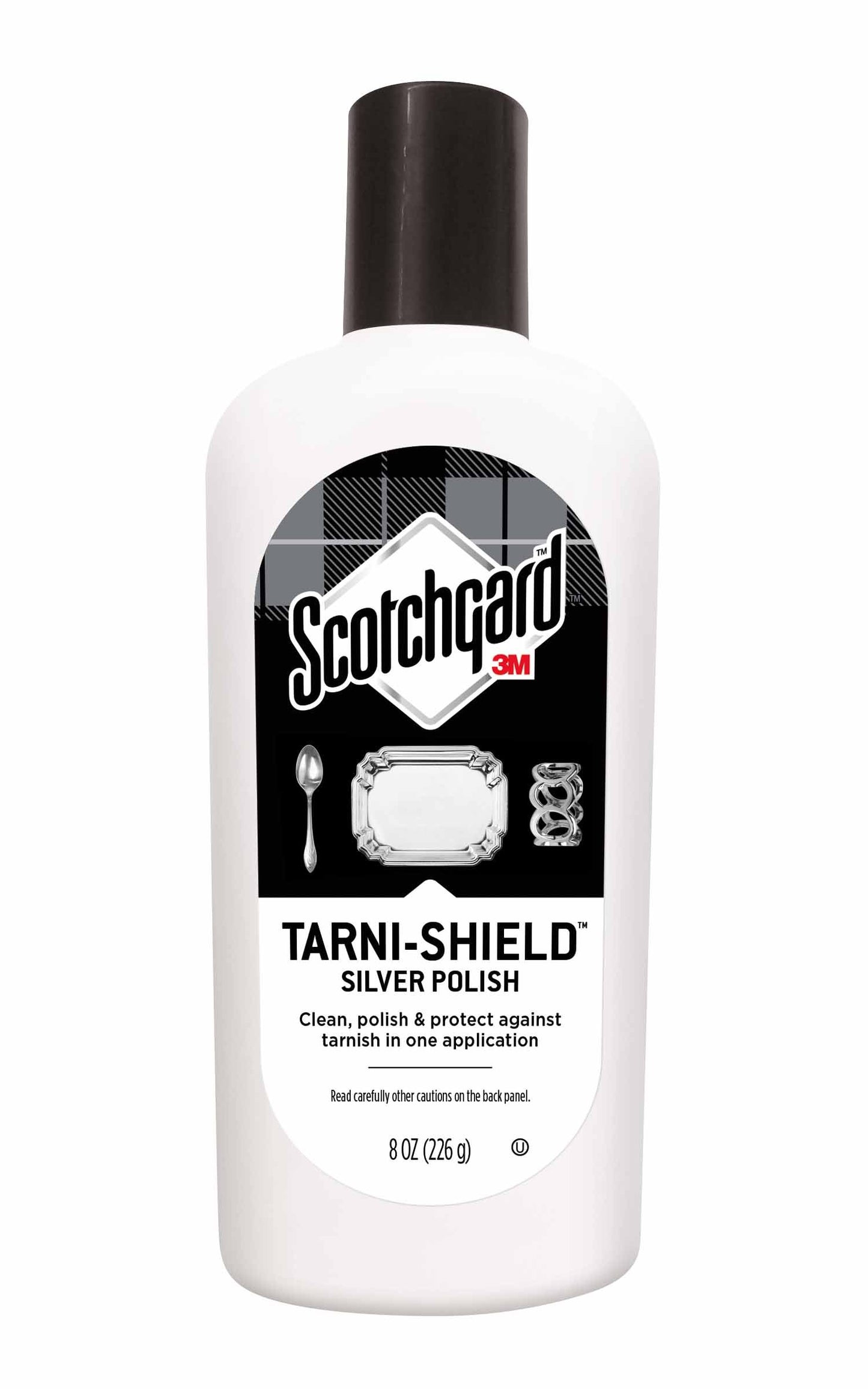 Scotchgard Tarni-Shield Silver Polish, Clean, Polish & Protect Against Tarnish in One Application, 8 Ounces