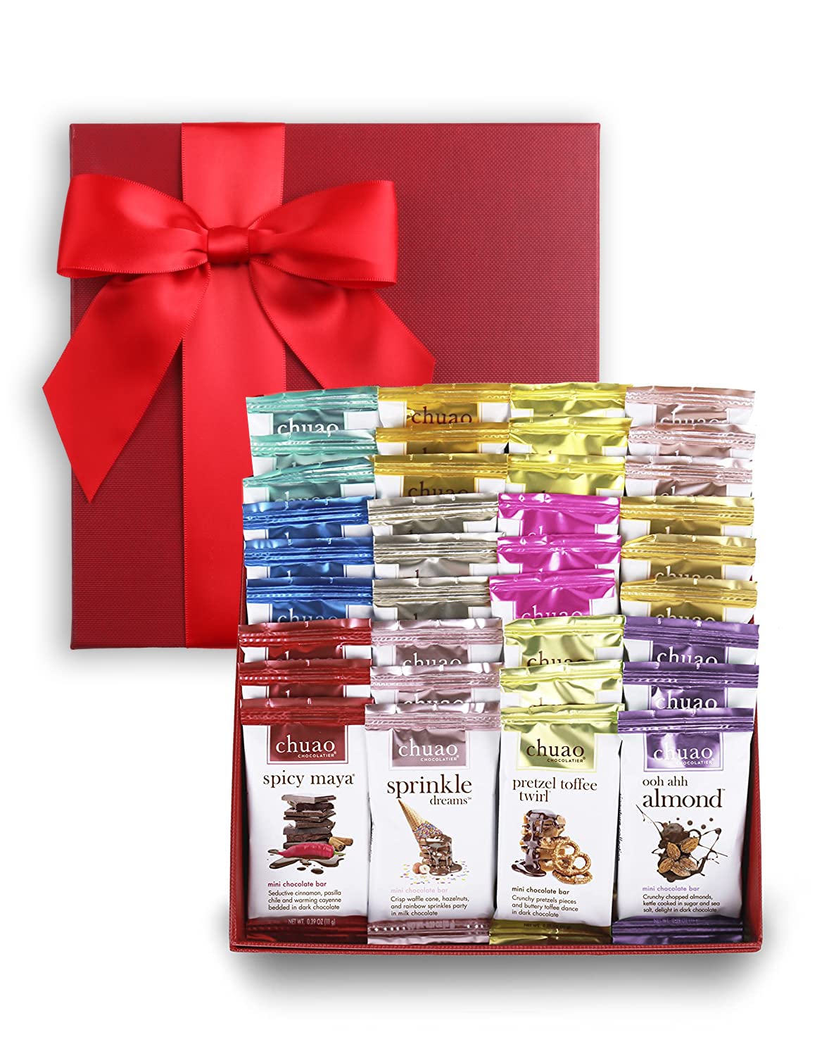 Chuao Chocolatier Share the Love Assorted Milk and Dark Mini Gourmet Chocolate Bars Gift Box | Sampler For Holiday, Birthday, Thank You, Corporate