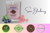 Kolsvart Sour Blueberry Swedish Candy - Vegan & Gluten-Free Gummies with Natural Fruit Flavor - Scandinavian Sour Candy - 4.2 oz Each (Pack of 5)
