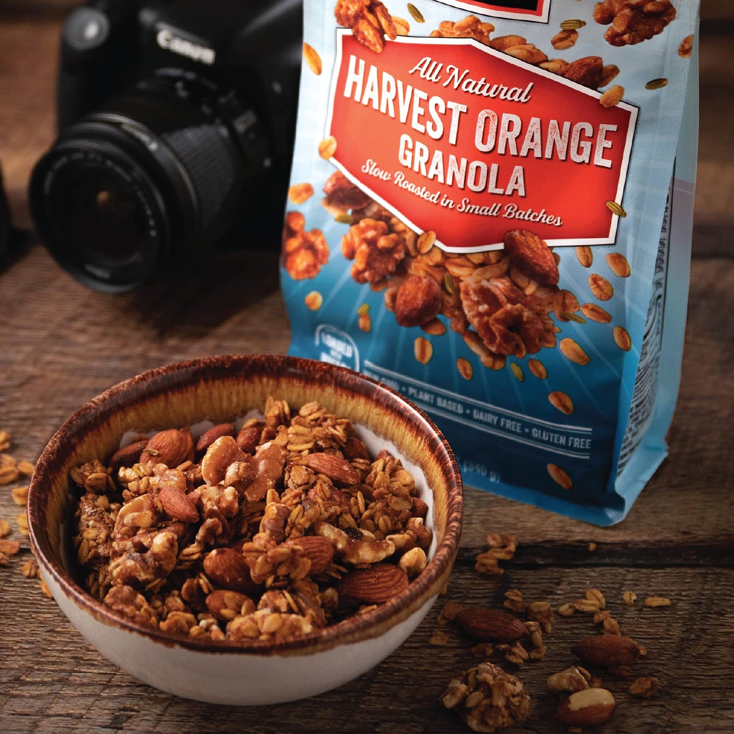 NutHouse! Granola Company - Premium Harvest Orange Granola | Certified Gluten-Free, Non-GMO, Kosher | Vegan, Soy-Free | 10 lb. Bulk Bag (1-Pack)