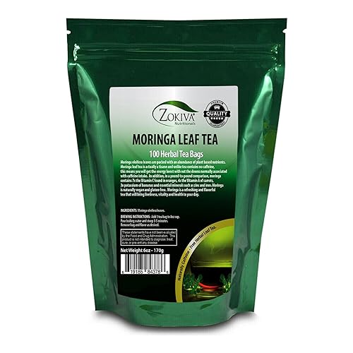 Moringa Tea Organic 100 Bags 100% Pure, All-natural, Antioxidant-rich Energy Booster