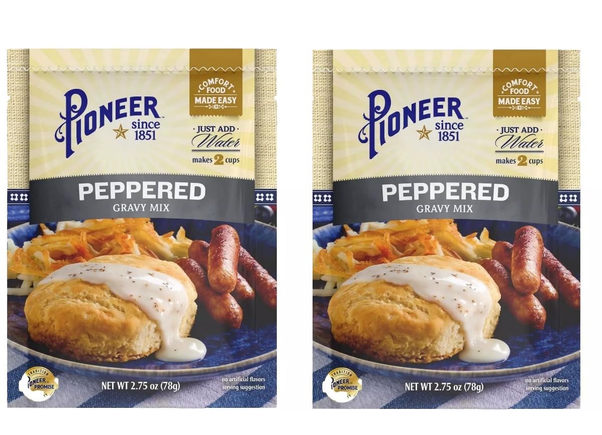 Pioneer Gravy & Seasoning Mixes - 2 packages (Peppered 2.75oz)