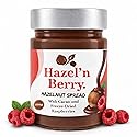 Hazel’n Berry Hazelnut Cacao Spread with Freeze-Dried Raspberries, Creamy Chocolate Hazelnut Spread, No Palm Oil, Breakfast Favorite 12.34 oz Jar