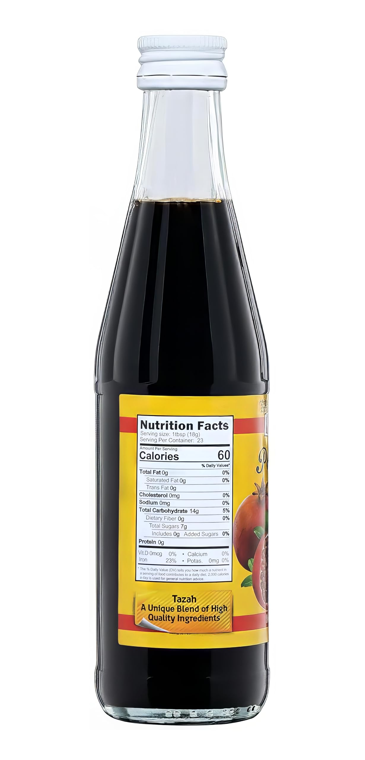 Tazah Pomegranate Molasses 10 fl oz - 300ml - No Added Sugar 100% Natural Pure Lebanese Molasses