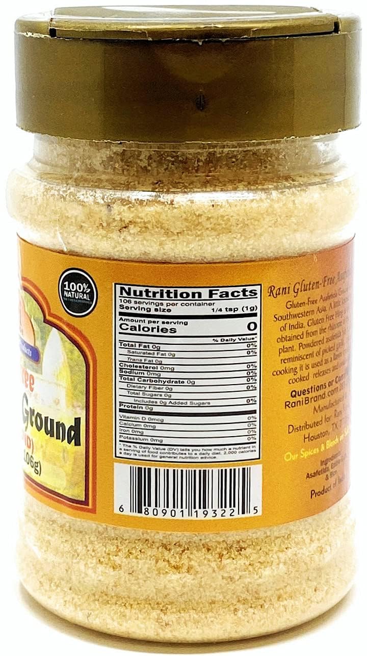 Rani Asafetida (Hing) Ground 3.75oz (106g) Gluten Friendly, PET Jar, Pack of 12 ~ All Natural | Salt Free | Vegan | Non-GMO | Asafoetida Indian Spice