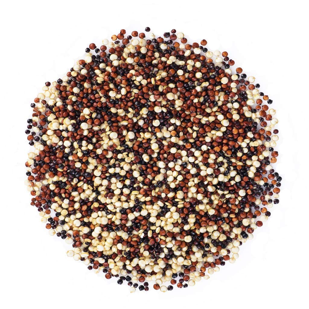 Food to Live Organic Tri-Color Quinoa, 3 Pounds - Non-GMO, Blend of White, Black, and Red Quinoa, Whole Grain, Raw Seeds, Non-Irradiated, Kosher, Vegan, Sproutable, Sirtfood, Bulk, Rice Replacement.