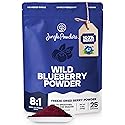 Jungle Powders Freeze Dried Wild Blueberry Powder 3.5 Ounce Bag Blueberry Powder For Smoothies Baking Extract Nordic Freeze Dried Blueberries No Sugar