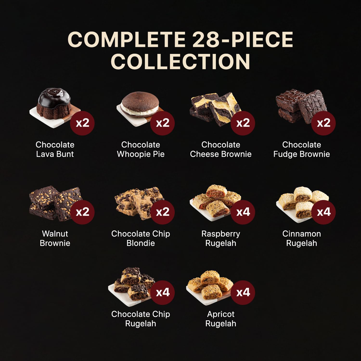 Dulcet Bakery Gift Baskets For Fathers Day - Gourmet Freshly Baked Treats - Premium Chocolate Brownies, Whoopie Pies, Cookies - Great Gift for Mom